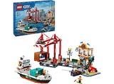 City 60422 Hafen mit Frachtschiff Bausatz, Mehrfarbig von LEGO im aktuellen MediaMarkt Saturn Prospekt für 69,99 €