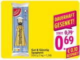 Spaghetti im Angebot bei EDEKA in Baden-Baden Spaghetti Angebote von Gut & Günstig bei EDEKA Baden-Baden für 0,69 €