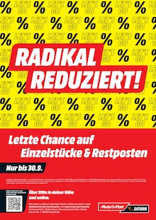 MediaMarkt Saturn Prospekt RADIKAL REDUZIERT! mit 1 Seite