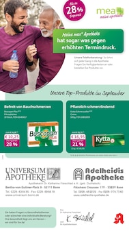 Aktueller mea - meine apotheke Prospekt "Unsere September-Angebote" Seite 1 von 4 Seiten für Bonn