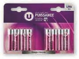 Lot de 8 piles Puissance - U en promo chez Super U Poitiers à 3,39 €