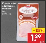 Krustenbraten oder Spargelschinken von Metzgerfrisch für 1,29 € bei Netto Marken-Discount im Angebot Krustenbraten oder Spargelschinken von Metzgerfrisch im aktuellen Netto Marken-Discount Prospekt