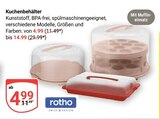 Kuchenbehälter mit Muffineinsatz bei GLOBUS im Hattersheim Prospekt für 4,99 €