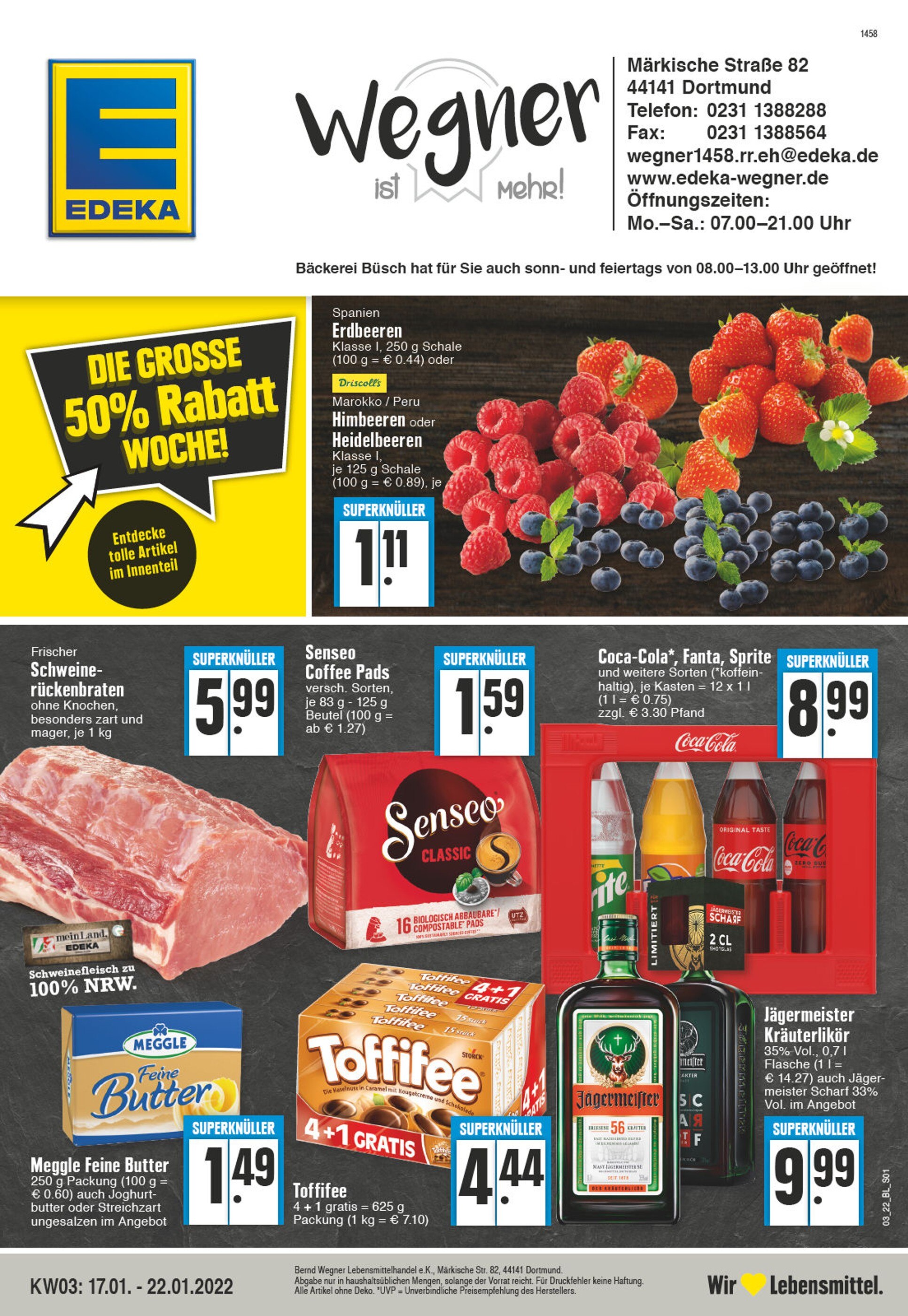 EDEKA Prospekt für Dortmund mit 24 Seiten EDEKA Prospekt für Dortmund: "Aktuelle Angebote", 24 Seiten, 17.01.2022 - 22.01.2022