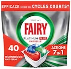 Tablettes Lave-Vaisselle tout en 1 platinum plus original x40 - FAIRY en promo chez Intermarché Castres à 3,95 €