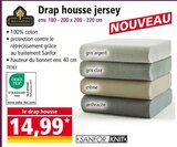 Drap housse jersey env. 180 - 200 x 200 - 220 cm - DREAMTEX en promo chez Norma Mulhouse à 14,99 €