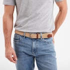 Ceinture tressée sable homme en promo chez La Halle Ceinture tressée sable homme dans le catalogue La Halle