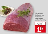 Zart gereiftes Rindfleisch aus Deutschland: Rinderbraten/falsches Filet im Angebot bei Marktkauf in Schwäbisch Gmünd Zart gereiftes Rindfleisch aus Deutschland: Rinderbraten/falsches Filet Angebote bei Marktkauf Schwäbisch Gmünd für 1,69 €