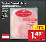 Wurstspezialitäten von Original Österreichische im aktuellen Netto Marken-Discount Prospekt für 1,49 €