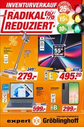Aktueller expert Gröblinghoff Prospekt mit Computer, "INVENTURVERKAUF - RADIKAL % REDUZIERT", Seite 1