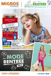 Catalogue Migros France à Saint-Julien-en-Genevois, avec 28 pages Prospectus Migros France à Saint-Julien-en-Genevois, "C'est la rentrée", 28 pages, 09/08/2022 - 04/09/2022