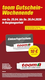 toom Baumarkt Prospekt "Sonntag shoppen!" für Holzheim, 1 Seite, 25.04.2026 - 26.04.2026