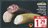 Hausmacher Leberwurst von Bauern Gut für 1,29 € bei EDEKA im Angebot Hausmacher Leberwurst von Bauern Gut im aktuellen EDEKA Prospekt
