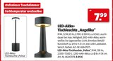 LED-Akku-Tischleuchte "Angelika" bei hagebau kompakt im Prospekt "" für 7,99 €