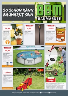 BBM Baumarkt Prospekt der KW 20 "So schön kann Baumarkt sein" Aktueller BBM Baumarkt Prospekt "So schön kann Baumarkt sein" Seite 1 von 16 Seiten