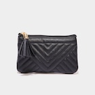 Porte-monnaie matelassé noir femme en promo chez La Halle Porte-monnaie matelassé noir femme dans le catalogue La Halle