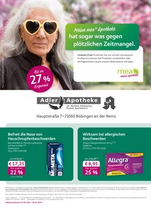 Aktueller mea - meine apotheke Prospekt "Unsere April-Angebote" Seite 1 von 4 Seiten für Böbingen