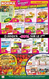Catalogue Discount Alimentaire Norma en cours à Thaon-les-Vosges et alentours, Pour chaque €uro le maximum., 12 pages, 27/03/2024 - 02/04/2024