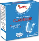 Tablettes lave-vaisselle Classique x45 - Netto - Netto à Dieppe Tablettes lave-vaisselle Classique x45 - Netto en promo chez Netto Dieppe à 2,29 €