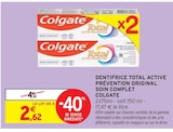 Dentifrice Total Active Prévention Original Soin Complet - Colgate à 2,62 € dans le catalogue Intermarché Super