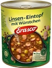 Linsen-Eintopf mit Würstchen Angebote von Erasco bei REWE Gießen für 1,99 €