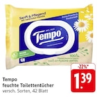 feuchte Toilettentücher im Angebot bei E center in Darmstadt feuchte Toilettentücher Angebote von Tempo bei E center Darmstadt für 1,39 €