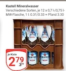 Mineralwasser im Angebot bei GLOBUS in Krefeld Mineralwasser Angebote von Kastell bei GLOBUS Krefeld für 2,79 €