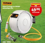 Tuyau d'arrosage sur dévidoir automatique 25m - Titan - Screwfix à Villeneuve-d'Ascq Tuyau d'arrosage sur dévidoir automatique 25m - Titan en promo chez Screwfix Villeneuve-d'Ascq à 49,99 €