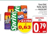 Fanta, Sprite oder mezzo mix Angebote von Coca-Cola bei EDEKA Gauting für 0,63 €