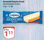 Exquisa Snack im Angebot bei GLOBUS in Jena Exquisa Snack Angebote von Karwendel bei GLOBUS Jena für 1,11 €