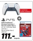 Wireless-Controller + Marvel's Spider-Man 2 im Angebot bei MediaMarkt Saturn in Köln Wireless-Controller + Marvel's Spider-Man 2 Angebote von SONY DualSense bei MediaMarkt Saturn Köln für 111,00 €