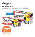 Aktuelles Batterien MAX Mignon (AA) Angebot bei V-Markt in Augsburg ab 7,99 €