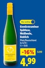 Gewürztraminer Spätlese, Weißwein, lieblich im Lidl Prospekt Gewürztraminer Spätlese, Weißwein, lieblich von im aktuellen Lidl Prospekt für 4,99 €