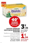 Lait et céréales des 6 mois Blédidej à U Express dans Mespaul