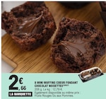 8 Mini Muffins Coeur Fondant Chocolat Noisettes dans le catalogue E.Leclerc
