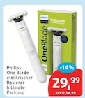 One Blade elektrischer Rasierer Intimate von Philips für 29,99 € bei budni im Angebot One Blade elektrischer Rasierer Intimate von Philips im aktuellen budni Prospekt