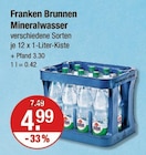 Mineralwasser im V-Markt Prospekt Mineralwasser von Franken Brunnen im aktuellen V-Markt Prospekt für 4,99 €
