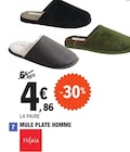 Mule Plate Homme - Tissaia en promo chez E.Leclerc Versailles à 4,86 €