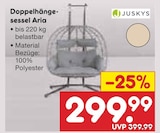 Aktuelles Doppelhängesessel Aria Angebot bei Netto Marken-Discount in Wuppertal ab 299,99 €