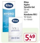 Hydro Sensitiv Gel oder Kondome RR.1 Angebote von Ritex bei Rossmann Kempten für 5,49 €