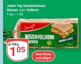 Sandwichtoast Weizen Angebote von Jeden Tag bei GLOBUS Neustadt für 1,05 €