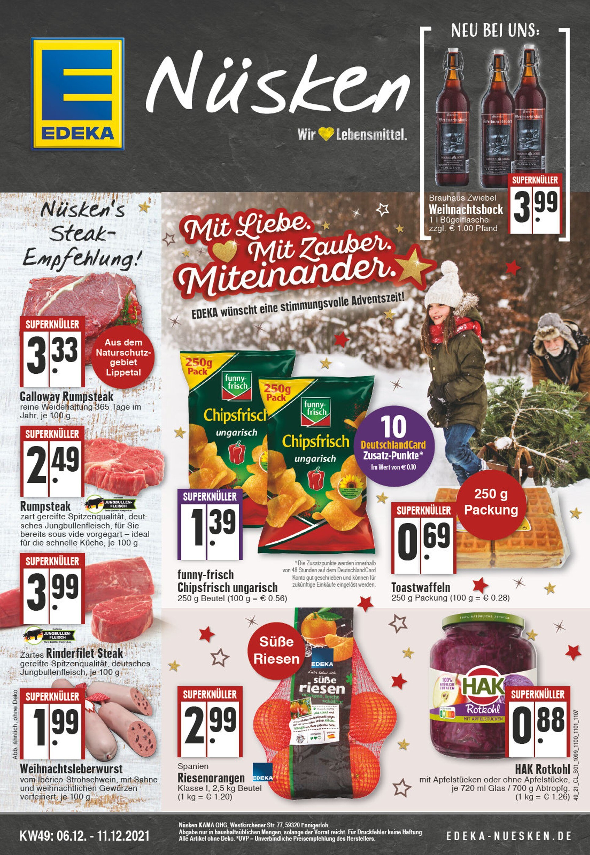 EDEKA Prospekt für Soest mit 32 Seiten EDEKA Prospekt für Soest: "Aktuelle Angebote", 32 Seiten, 06.12.2021 - 11.12.2021
