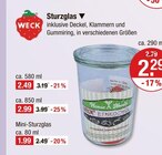 Sturzglas ca. 580 ml im V-Markt Prospekt Sturzglas ca. 580 ml von Weck im aktuellen V-Markt Prospekt für 1,99 €