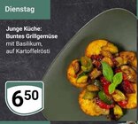 Buntes Grillgemüse mit Basilikum, auf Kartoffelrösti im Angebot bei GLOBUS in Frechen Buntes Grillgemüse mit Basilikum, auf Kartoffelrösti Angebote bei GLOBUS Frechen für 6,50 €