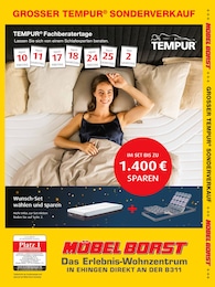 Möbel Borst Prospekt für Oberdischingen: "GROSSER TEMPUR® SONDERVERKAUF", 8 Seiten, 08.04.2026 - 05.05.2026