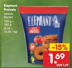 Pretzels von Elephant für 1,69 € bei Netto Marken-Discount im Angebot Pretzels von Elephant im aktuellen Netto Marken-Discount Prospekt