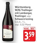 WZG Trollinger mit Lemberger Angebote von Württemberg bei EDEKA Ravensburg für 3,59 €