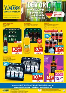 Jack Daniels im Netto Marken-Discount Prospekt "DER ORT, AN DEM DU IMMER AUSGEZEICHNETE PREISE FINDEST." mit 2 Seiten (Erkelenz)