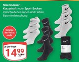 Sneaker-, Kurzschaft- oder Sport-Socken Angebote von Nike bei GLOBUS Worms für 14,99 €