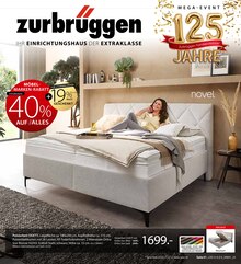 Bett im Zurbrüggen Prospekt "zurbrüggen MEGA-EVENT" mit 58 Seiten (Gelsenkirchen)